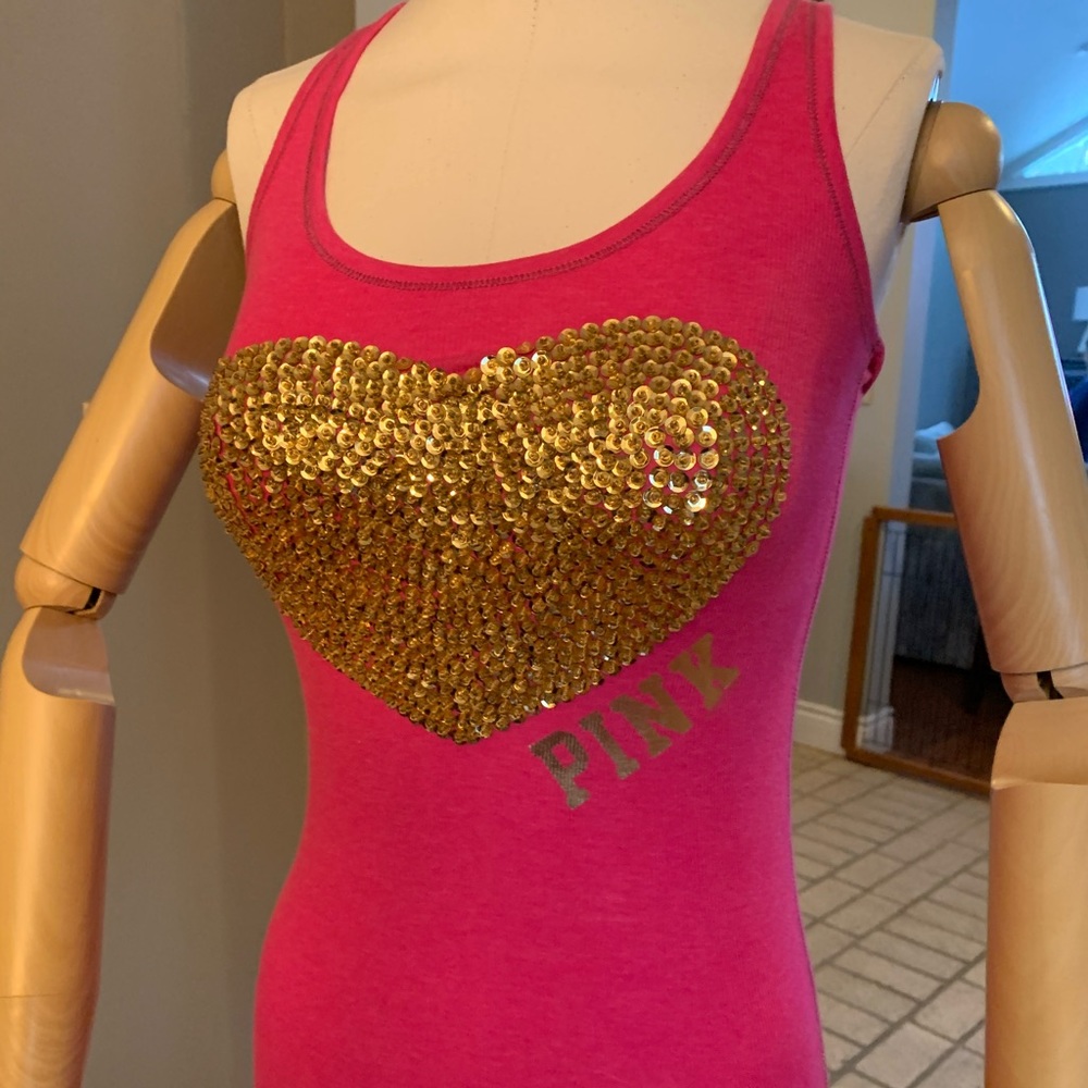 Victoria’s Secret Fuchsia sequin tank top size M
